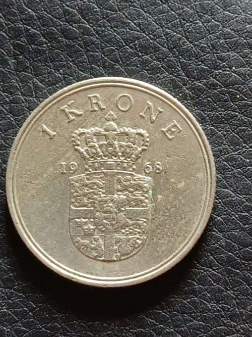 1 Krone Coin 1968 Danmark COINS MONEY