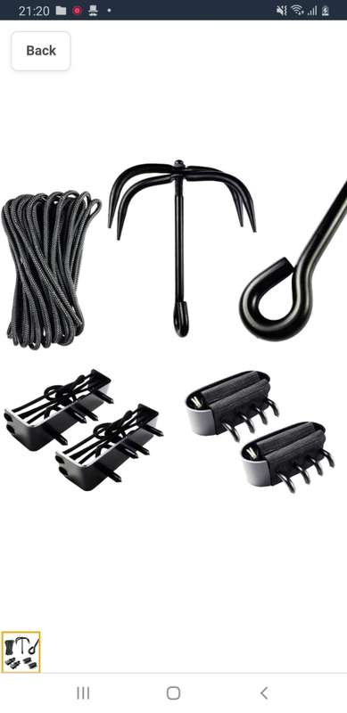 NINJA Combo Set Grappling Hook, Hand claws and Foot Spike Climbing Gear