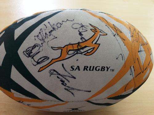SPRINGBOK AUTOGRAPHED Rugby Ball - Collectors' item
