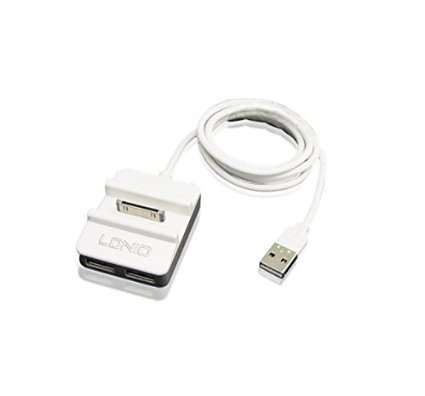 Docking Station LDNio SY-C20 + HUB for Apple iPhone 4/4S (White)