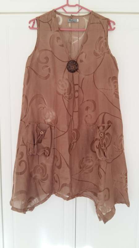 Classy and Cool Tan Casual Dress - Size L