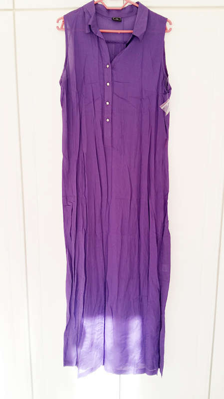 Long Playful Sleeveless Shirt-Dress - Size 12/36