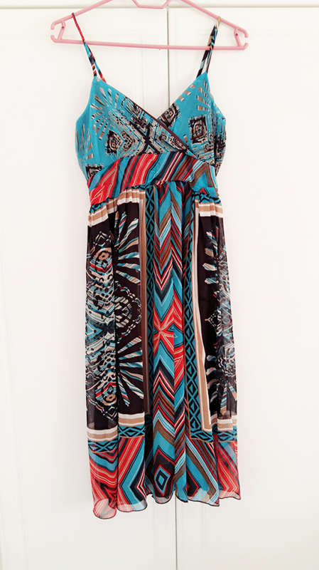 Sexy Colourful Formal Strap Dress - Size M
