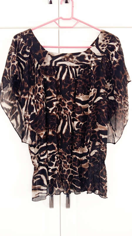 Sexy and Sophisticated Animal Print Top - Size M