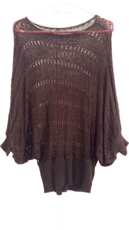 Simple and Elegant Black Crochet Top - Size M