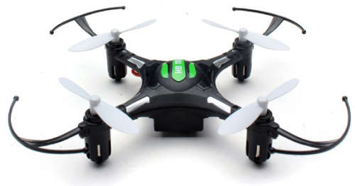 Mini radio controlled quadcopter drone