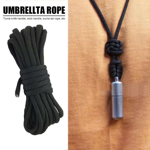 5 Meters Paracord for Survival 9 Stand Cores Parachute Cord Lanyard for Outdoor Camping - GREEN
