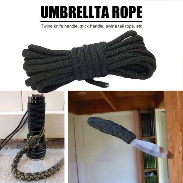 5 Meters Paracord for Survival 9 Stand Cores Parachute Cord Lanyard for Outdoor Camping - GREEN