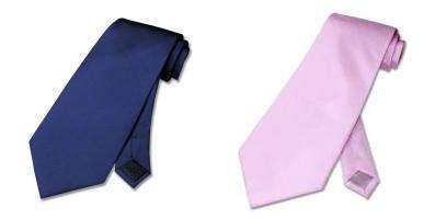 SMASHING DOUBLE DEAL AUCTION*****NAVY BLUE PLUS MUAVE 100% SILK HAND MADE COUGAR NECK TIES