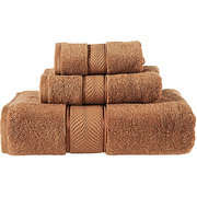 SMASHING AUCTION!!!!****** 3 PIECE CAMEL BROWN GUEST TOWEL GIFT SET