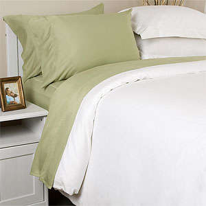 4 PIECE - HIGH QUALITY SAGE GREEN BED SHEET SET - SIZE : DOUBLE