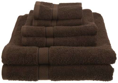 SMASHING AUCTION!!!!****** 6 PIECE CHOCOLATE BROWN GUEST TOWEL GIFT SET