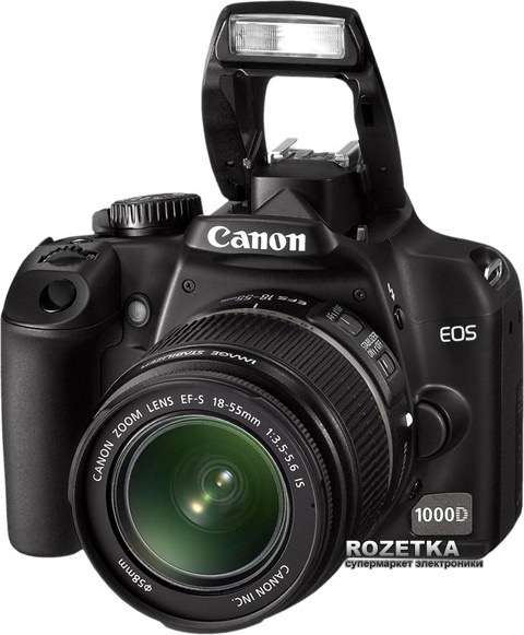 Canon EOS Rebel 1000D SLR - 10.1 MP - LENSES : EFS 18-55mm - EF 55-200mm ALL CAPS - BATTERY AND MORE