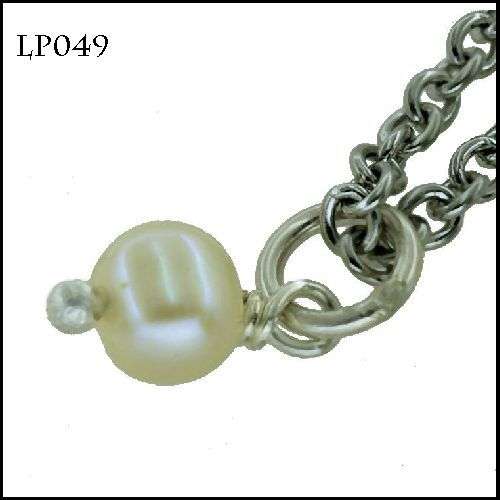 Sterling Silver Freshwater Pearl Drop Charm/ Pendant with Sterling Silver Chain
