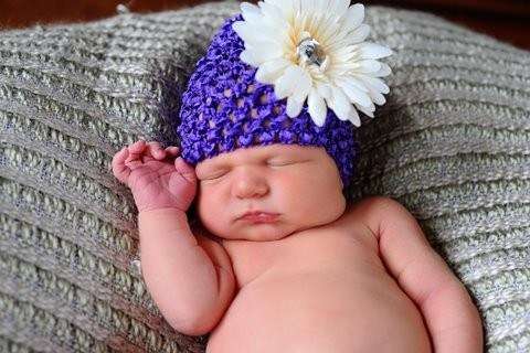 Crochet Flower Baby Hat -- Choose Your Colour!