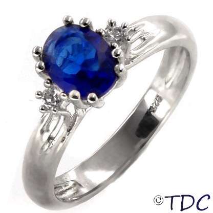 Sterling Silver Sapphire Ring (Size 5 to 10 in stock)