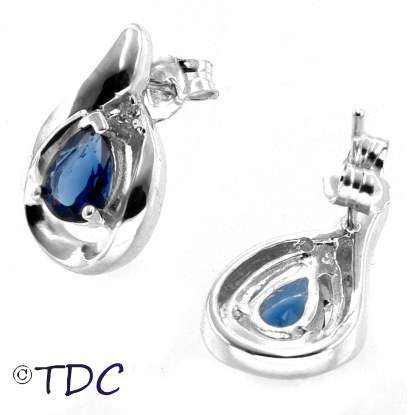 Sterling Silver Sapphire Earrings