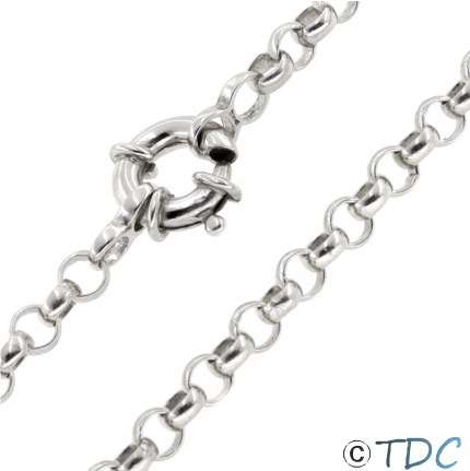 SOLID Sterling Silver 5mm 55cm Rolo Chain **TOP QUALITY!**