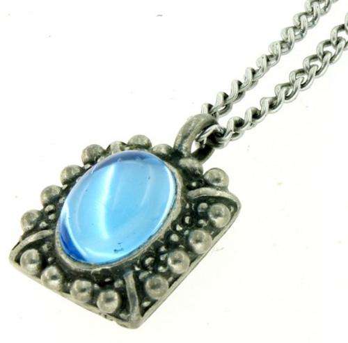 Vintage Blue Pendant Necklace