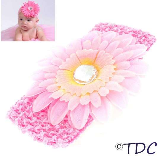 Flower Baby Headband (L Pink)