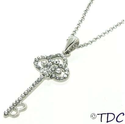 Sparkly Key Necklace