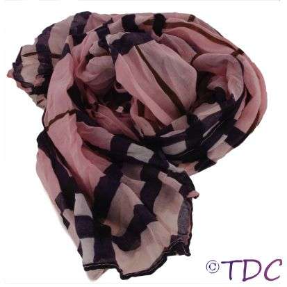 Checked Fashion Scarf/ Wrap (Pink)