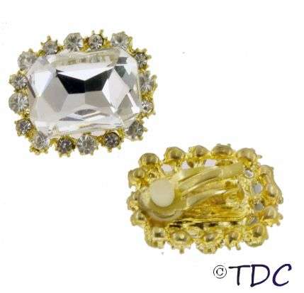 Crystal Clip-On Earrings