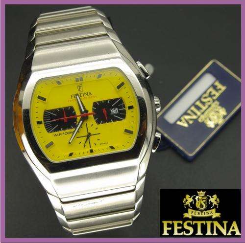 R1795! Genuine Festina Stainless Steel Chrono Watch