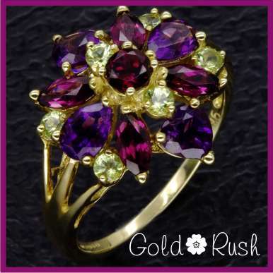 Breathtaking 9ct Gemstone Cocktail Ring