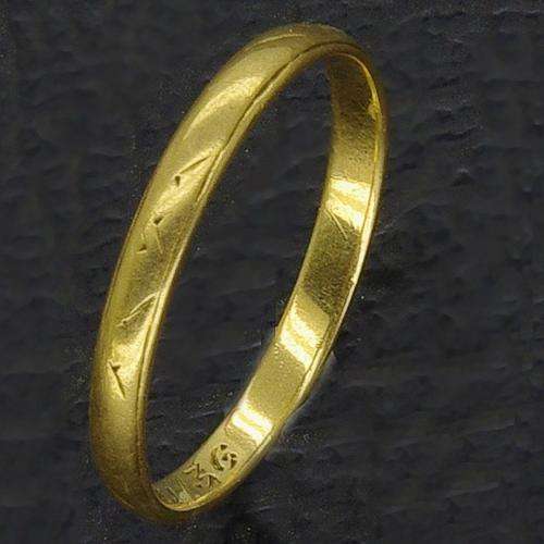 SOLID 18ct Antique Gold Ring WEIGHS 1.2g