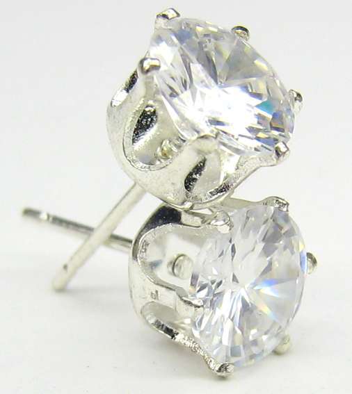 CZ 18K White Gold Plated Earrings