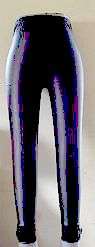 Wet Look Leggings with Button Detail