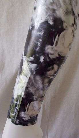 Wet Look Print Leggings