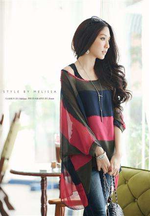 Chiffon bat shirt