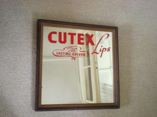 Cutex Advertising Mirror