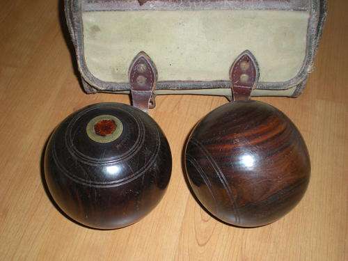 Lovely Pair of Wooden Lawn Bowls
