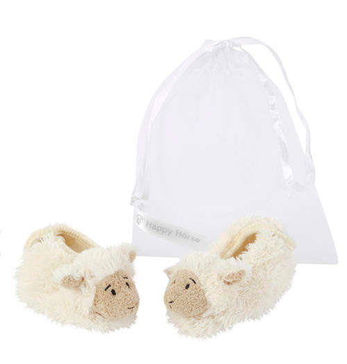 Designer Happy Horse Ivory Lammy Slippers