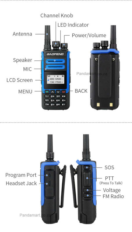 BAOFENG Two-Way Radios Walkie Talkie  H7 New 2020 Edition Durable UHFVHF 10W 128 Chanels