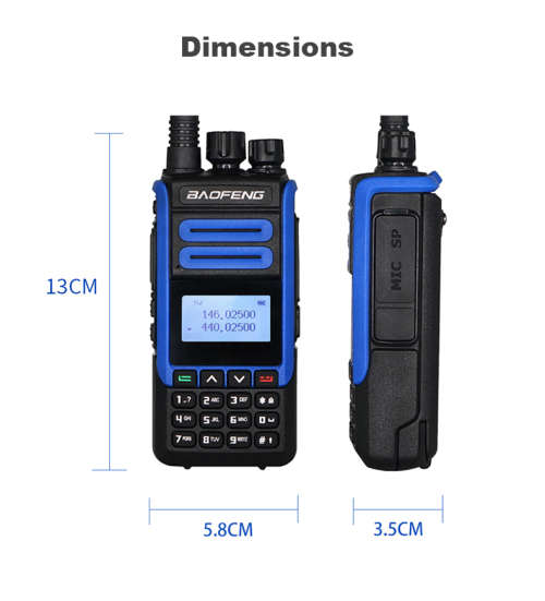 BAOFENG Two-Way Radios Walkie Talkie  H7 New 2020 Edition Durable UHFVHF 10W 128 Chanels