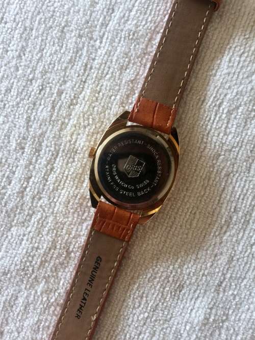 Vintage Oris Manual Wind Watch with patterned dial