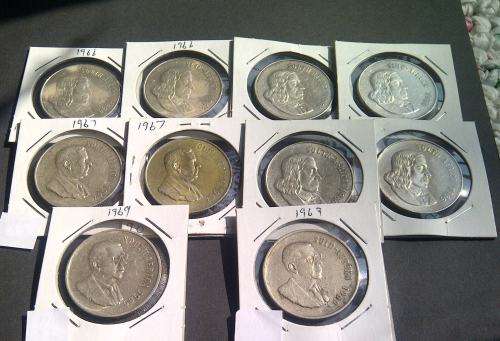 1960'S CIRCULATED SILVER R1 BID PER COIN TO TAKE ALL