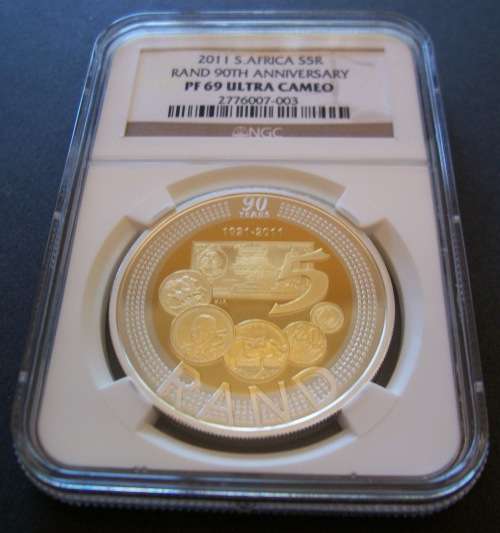 2011 SILVER R5 90 TH ANNIVERSARY NGC GRADED PF 69 UC
