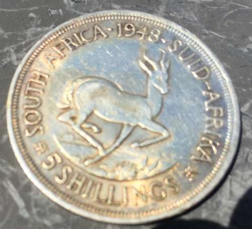 1948 5 SHILLING 80% SILVER AS PER IMAGE