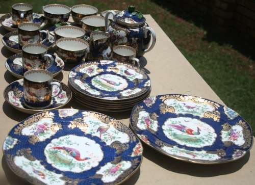 Collection of Oriental cup saucers, cake plates and large cake plates one bid takes all