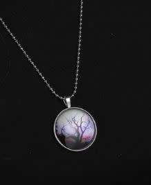 Noctilucent Celtics Glass Cabochon Statement Necklace