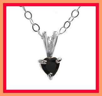 Sterling silver necklace with black sapphire pendant
