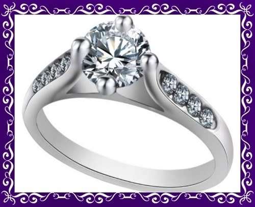 Amazing simulated diamond engagement style ring
