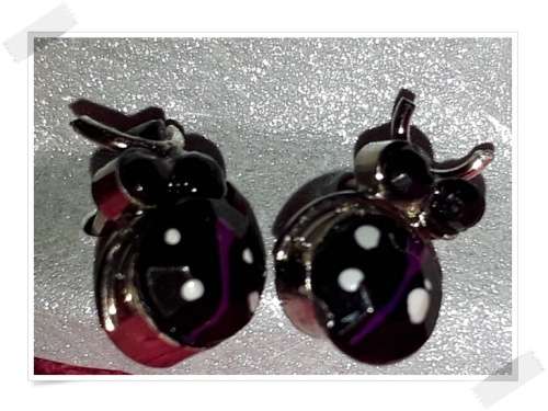 Sterling silver ladybug earrings