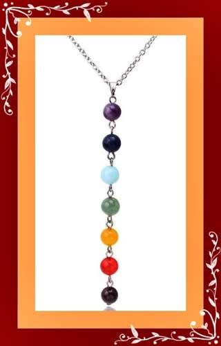Chakra beads healing pendant  (17.7cm)