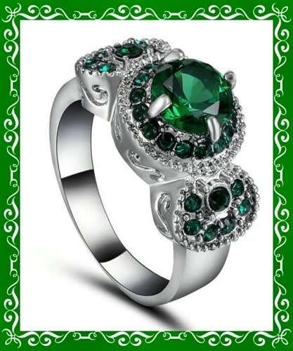 Awesome created emerald and gold ring S7